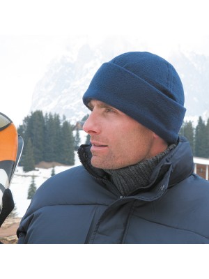 Plain Active fleece ski bob hat Result 200 GSM
